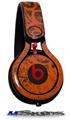 WraptorSkinz Skin Decal Wrap compatible with Beats Mixr Headphones Folder Doodles Burnt Orange Skin Only (HEADPHONES NOT INCLUDED)