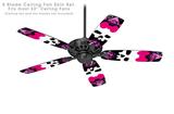 Pink Diamond Skull - Ceiling Fan Skin Kit fits most 52 inch fans (FAN and BLADES SOLD SEPARATELY)