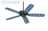 Zig Zag Blue Green - Ceiling Fan Skin Kit fits most 52 inch fans (FAN and BLADES SOLD SEPARATELY)