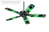 SceneKid Green - Ceiling Fan Skin Kit fits most 52 inch fans (FAN and BLADES SOLD SEPARATELY)