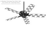 Kearas Polka Dots Whtie On Gray - Ceiling Fan Skin Kit fits most 52 inch fans (FAN and BLADES SOLD SEPARATELY)
