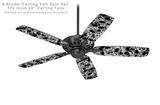 Scattered Skulls Black - Ceiling Fan Skin Kit fits most 52 inch fans (FAN and BLADES SOLD SEPARATELY)
