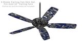 WraptorCamo Old School Camouflage Camo Blue Navy - Ceiling Fan Skin Kit fits most 52 inch fans (FAN and BLADES SOLD SEPARATELY)