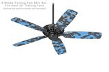 WraptorCamo Old School Camouflage Camo Blue Medium - Ceiling Fan Skin Kit fits most 52 inch fans (FAN and BLADES SOLD SEPARATELY)