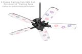 Pastel Flowers - Ceiling Fan Skin Kit fits most 52 inch fans (FAN and BLADES SOLD SEPARATELY)