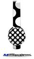 Kearas Polka Dots White On Black Decal Style Skin (fits Sol Republic Tracks Headphones - HEADPHONES NOT INCLUDED) 