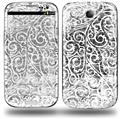 Folder Doodles White - Decal Style Skin (fits Samsung Galaxy S III S3)
