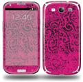 Folder Doodles Fuchsia - Decal Style Skin (fits Samsung Galaxy S III S3)