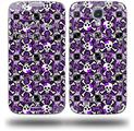 Splatter Girly Skull Purple - Decal Style Skin (fits Samsung Galaxy S IV S4)
