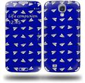 Paper Planes Royal Blue - Decal Style Skin (fits Samsung Galaxy S IV S4)