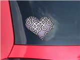 Locknodes 03 Lavender - I Heart Love Car Window Decal 6.5 x 5.5 inches