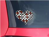 Locknodes 05 Red Dark - I Heart Love Car Window Decal 6.5 x 5.5 inches