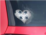 Starfish and Sea Shells White - I Heart Love Car Window Decal 6.5 x 5.5 inches