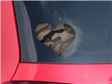 Camouflage Brown - I Heart Love Car Window Decal 6.5 x 5.5 inches